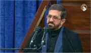 فیلم | روضه‌خوانی حاج مرتضی طاهری در مراسم بزرگداشت رئیس‌جمهور شهید و همراهانش با حضور رهبر انقلاب