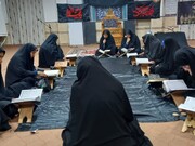 تصاویر/ برگزاری مراسم هفتمین روز شهادت خادم الرضا  در مدرسه علمیه خواهران اهرم