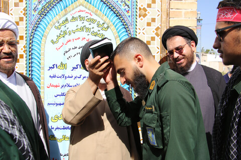 تصاویر/  مراسم بدرقه کاروان 800 نفره دو امدادی عاشقان حسینی زائران خمینی(ره) از اصفهان