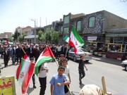 تصاویر/ فریاد انزجار مردم نمازگزار شهرستان چهاربرج علیه جنایت رژیم صهیونیست  در رفح