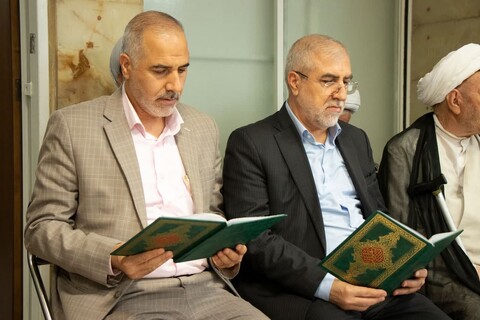 إقامة حفل تأبيني في مكتب آية الله العظمى نوري الهمداني للرئيس رئيسي ومرافقيه