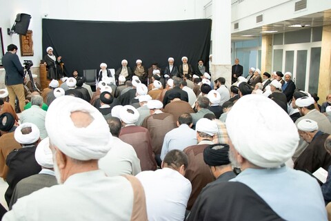 إقامة حفل تأبيني في مكتب آية الله العظمى نوري الهمداني للرئيس رئيسي ومرافقيه