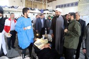 تصاویر / بازدید امام جمعه همدان از اردوی جهادی قرارگاه جهادی الکفیل