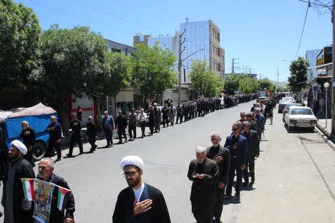 تصاویر/ عزاداری خیابانی مردم تکاب در سوگ امام خمینی