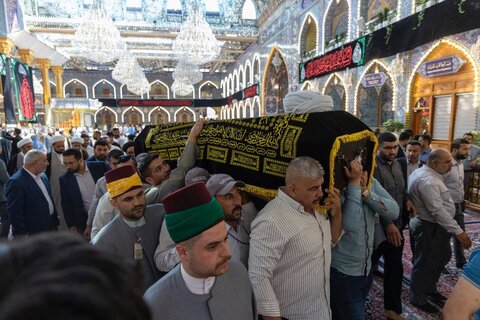 بالصور/ تشييع جثمان الشيخ محمد رضا القائيني