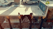 فیلم | نصب پرچم عزا در عتبه کاظمیه در آستانه سالگرد شهادت امام جواد (ع)