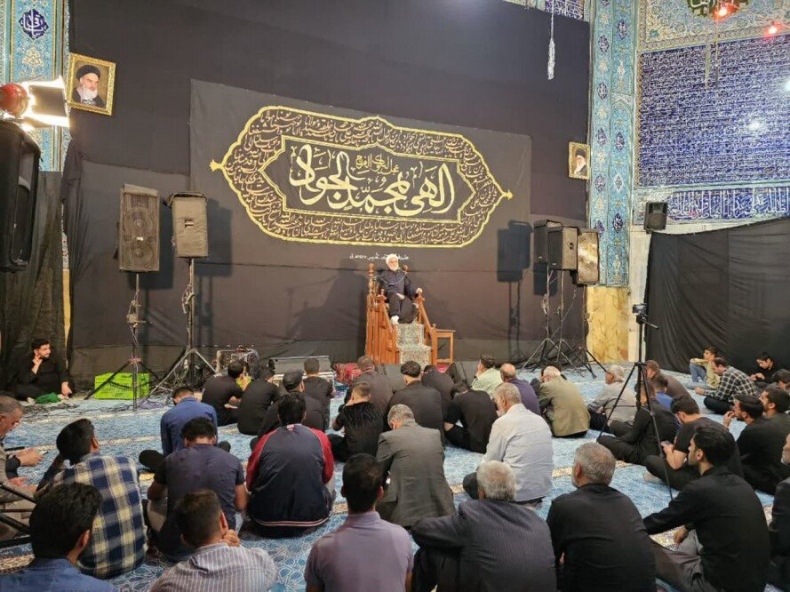 تصاویر/ مراسم عزاداری شهادت امام جواد (ع) در مسجد جامع شهرستان قروه