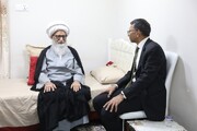 बगदाद में भारत के राजदूत ने हज़रत आयतुल्लाहिल उज़मा ह़ाफ़िज़ बशीर हुसैन नजफ़ी की खिदमत में विशेष प्रतिनिधिमंडल के साथ उपस्थित हुआ/फोंटों