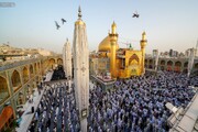 تصاویر/ نجف اشرف حرم امام علی (ع) میں نماز عید الاضحیٰ کا انعقاد، ہزاروں فرزندان توحید کی شرکت