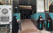 تصاویر/ حضور طلاب مدرسه علمیه فاطمه الزهرا (س) ساوه در مراسم دعای عرفه