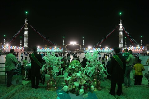 تصاویر/ حال و هوای مسجد مقدس جمکران در شب عید غدیر