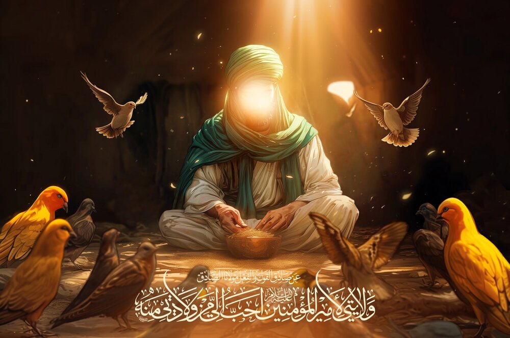 تصميم | الإمام الصادق (ع): ولايتي لعلي بن أبي طالب (عليه السلام) أحب إليّ من ولادتي منه