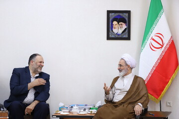 تصاویر/ دیدار مدیر، اعضا و خادمین هیئت خادم الرضا(ع) قم با آیت الله اعرافی