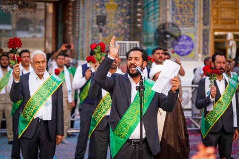 خدَمُ العتبةِ العلويّةِ المقدّسةِ يستذكرون يوم المباهلة