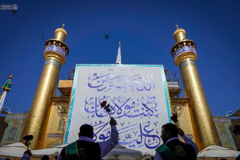 خدَمُ العتبةِ العلويّةِ المقدّسةِ يستذكرون يوم المباهلة