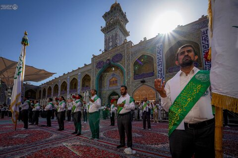 خدَمُ العتبةِ العلويّةِ المقدّسةِ يستذكرون يوم المباهلة