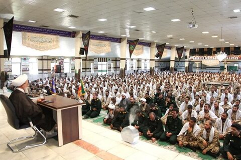 حجت‌الاسلام‌ والمسلمین غفوری ، با حضور در جمع فراگیران پادگان آموزشی شهدای کرمانشاه
