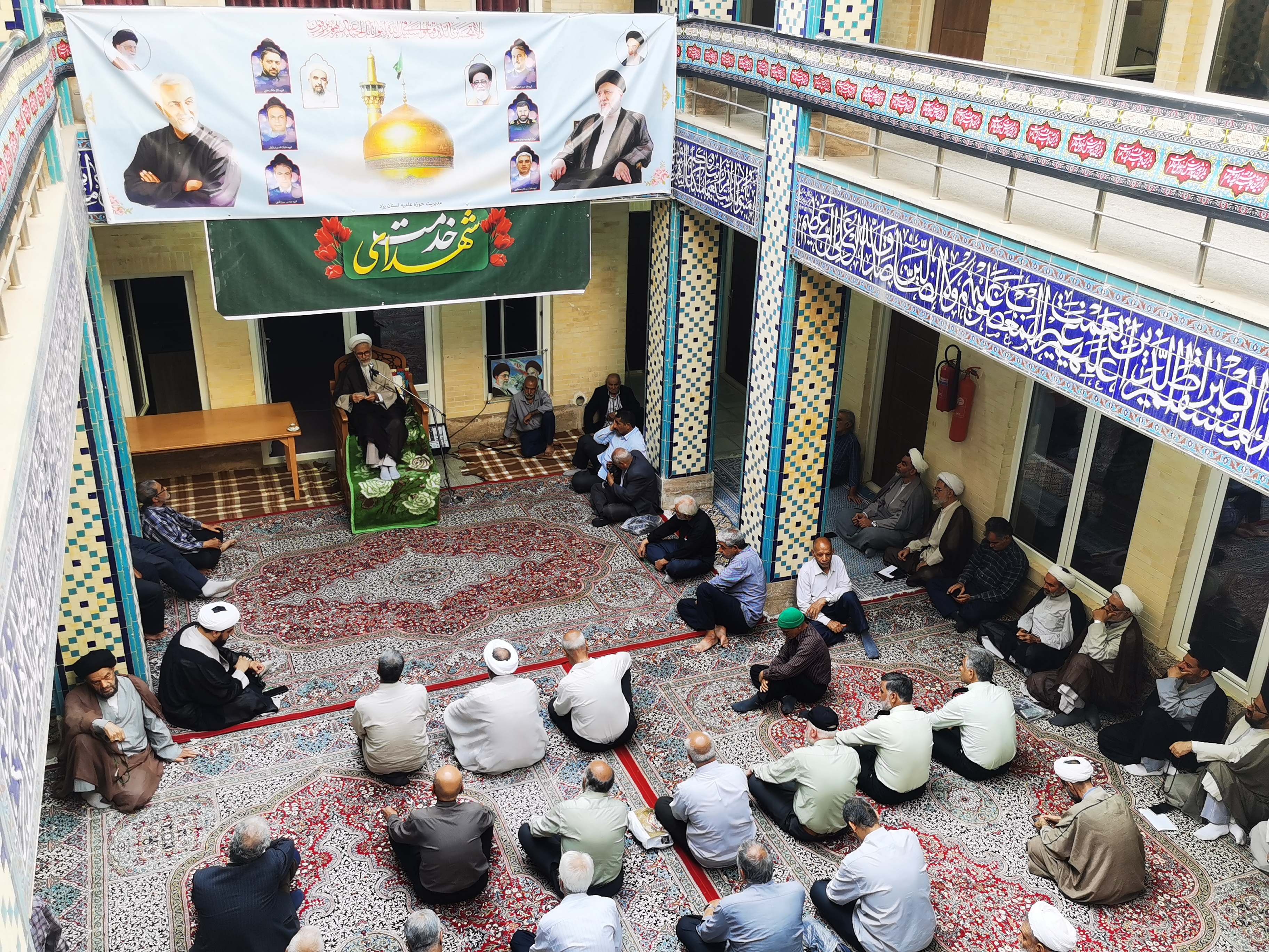 تصاویر/ مراسم اربعین شهدای خدمت در محل مدیریت حوزه علمیه استان یزد
