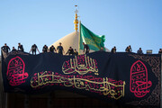 بالصور/ أعمال نشر السواد في مرقد الإمامين العسكريين (عليهما السلام) لاستقبال شهر المحرم الحرام 1446