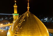 Dome of Imam Hussain's Shrine Washed in Preparation for Muharram