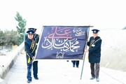 تصاویر/ اهتزاز پرچم عزای اباعبدالله الحسین(ع) در آران و بیدگل