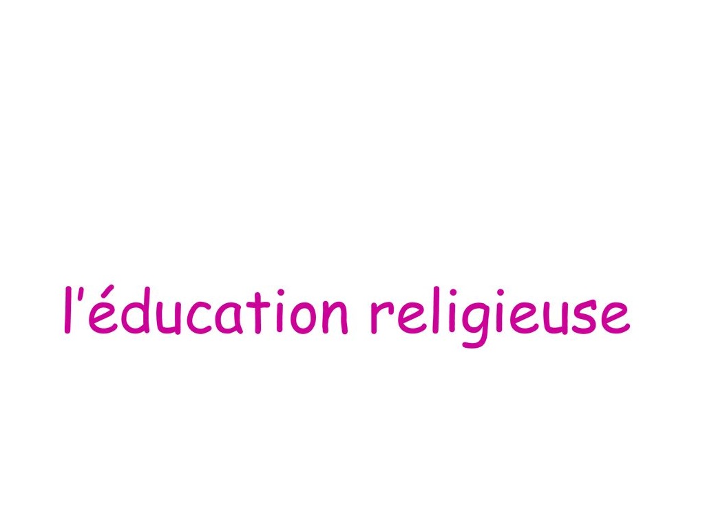 Éducation religieuse des enfants