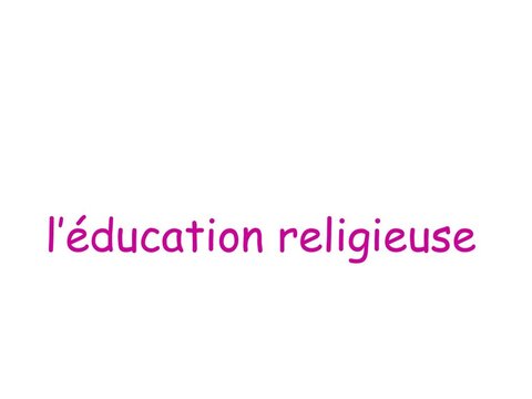 Éducation religieuse des enfants