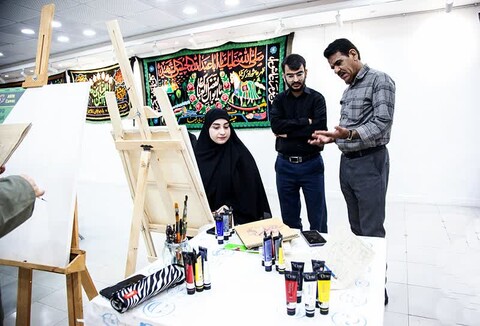 تصاویر/ کارگاه نقاشی محرم در بوشهر