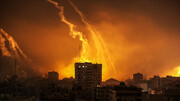غزہ شہر کے مختلف علاقوں پر شدید بمباری