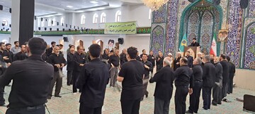 تصاویر/ مراسم عزاداری و زنجیر زنی مسجد صاحب الزمان (عج) مشگین شهر