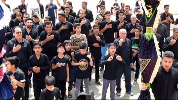 فیلم | مراسم عزاداری تاسوعای حسینی در ویسیان