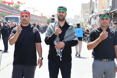 تصاویر/ عزاداری مردم تکاب در تاسوعای حسینی