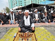 پاکستان بھر میں تاسوعائے حسینی کا جلوس برآمد؛ آئی ایس او کی جانب سے نمازِ جماعت کا اہتمام+تصاویر