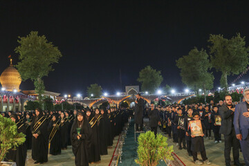 تصاویر/ آیین لاله گردانی حرم مطهر شاهچراغ(ع) در شام عاشورا