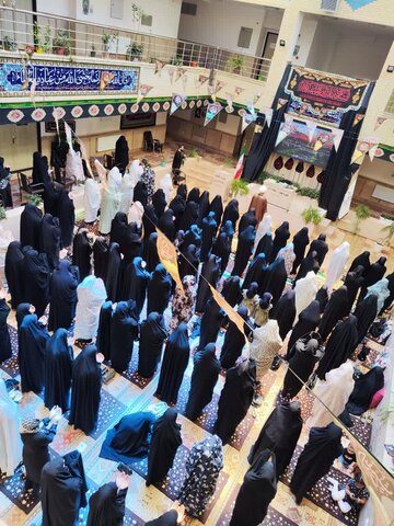 تصاویر/ مراسم عزاداری امام حسین (ع) در مدرسه علمیه ریحانة الرسول ارومیه