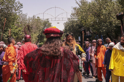 تصاویر| مراسم خیمه سوزان ظهر روز عاشورا در شیراز