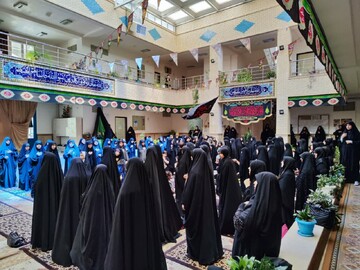 تصاویر/ مراسم عزاداری عاشورای حسینی (ع) در مدرسه علمیه ریحانة الرسول ارومیه