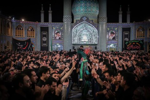 تصاویر/مراسم شام غریبان حسینی در حرم مطهر محمد هلال بن علی (ع)