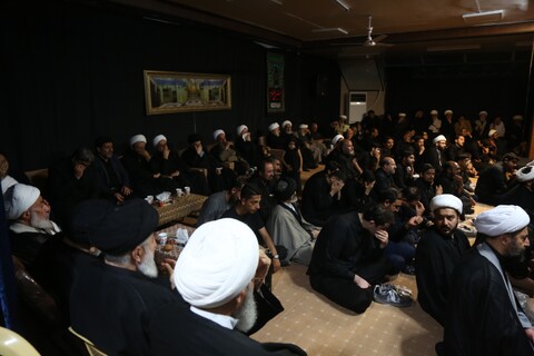 نصاویر/ مراسم عزاداری شب دوازدهم محرم در دفتر آيت الله فقیهی