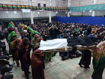 برگزاری مراسم خاکسپاری نمادین شهدای کربلا در خلخال + تصاویر