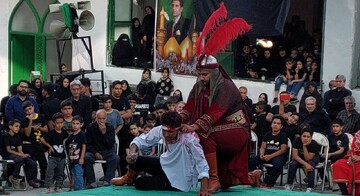 تصاویر/ مراسم تعزیه خوانی در روستای قزاآن کاشان