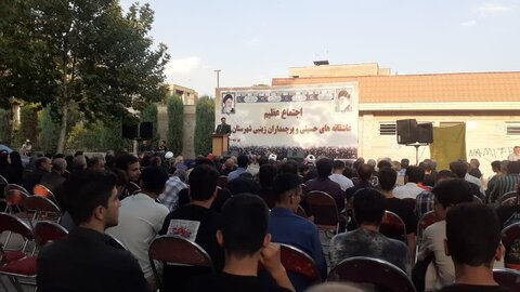 تصاویر/ اجتماع بزرگ عاشقانه های حسینی، پرچم داران زینبی شهرستان البرز