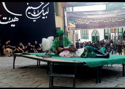 تصاویر/ مراسم تعزیه خوانی ششم امام حسین(ع) روستای قزاآن کاشان