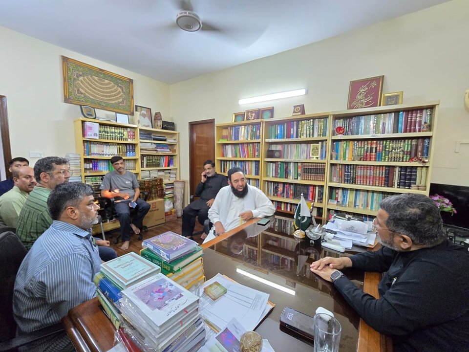 علامہ شبیر حسن میثمی سے چیئرمین امام خمینی رہ ٹرسٹ کی اہم ملاقات و مختلف امور پر گفتگو