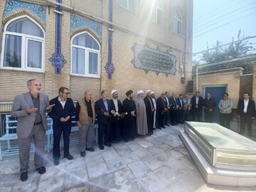 ادای احترام مسئولان خلخالی به امام جمعه فقید این شهرستان+تصاویر