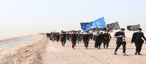 انطلاق زوار اربعينية الامام الحسين (ع) من رأس البيشة اقصى جنوبي البصرة الى كربلاء المقدسة