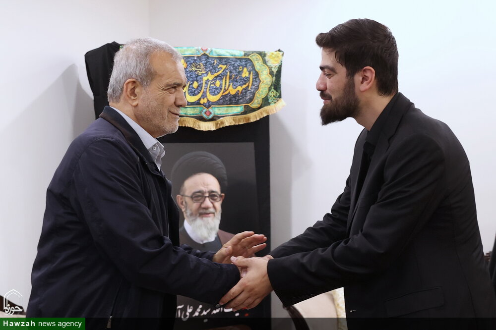 دیدار پزشکیان با خانواده شهید آل هاشم + تصاویر