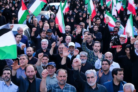 تصاویر/  تجمع مردم زنجان در محکومیت اقدام تروریستی اسرائیل جنایتکار و شهادت رئیس دفتر سیاسی حماس