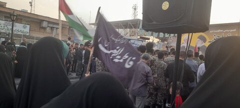 تجمع مردم شهرستان ساوه در محکومیت جنایت رژیم صهیونیستی در پی شهادت شهید هنیئه