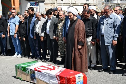 تصاویر/ مراسم تشییع جنازه شهید امیر رضا حاج حسین‌لو در خوی
